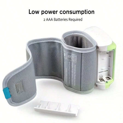 جهاز قياس ضغط الدم الرقمي للمعصم - شاشة LCD، صوت، حقيبة محمولة